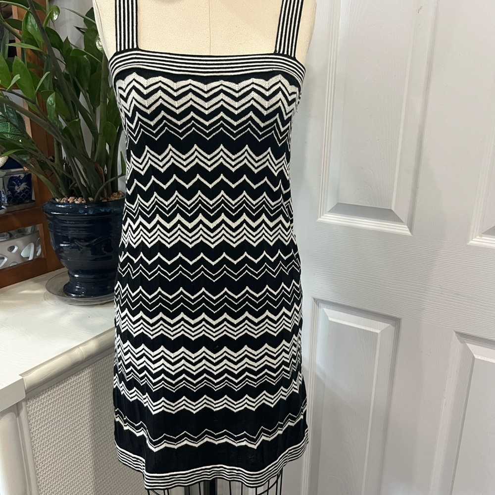 Missoni for Target Black and White Striped Knit Tank